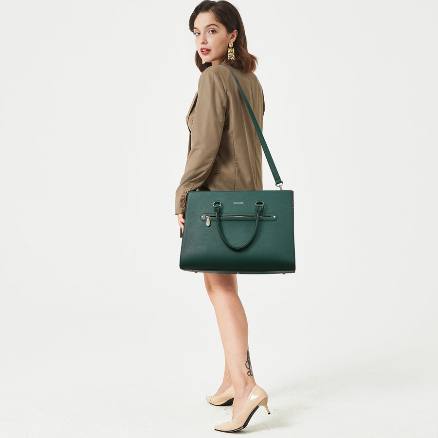 Fashionable Contrast Color Multifunctional Briefcase For Women